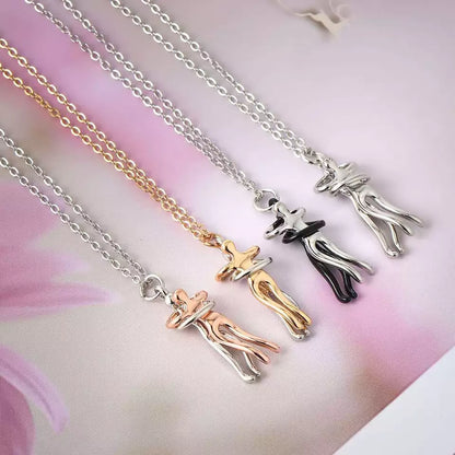 Couple Hug Necklace