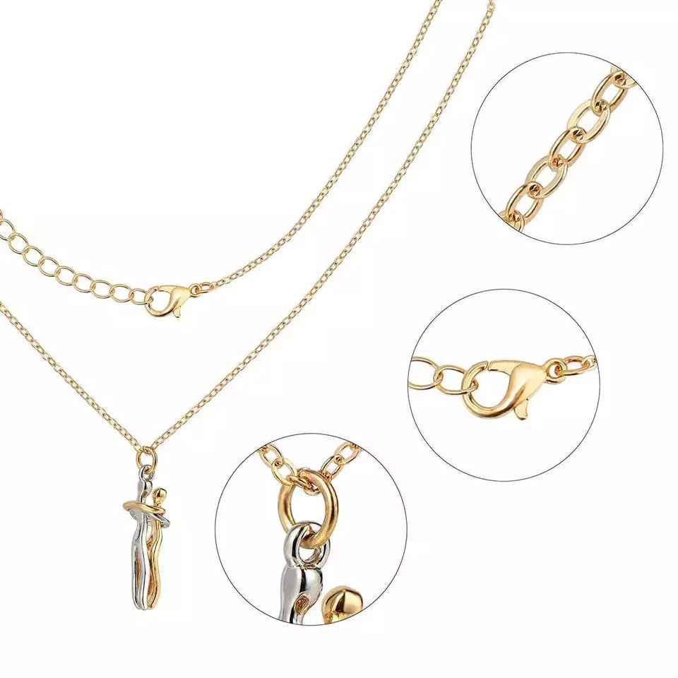Couple Hug Necklace
