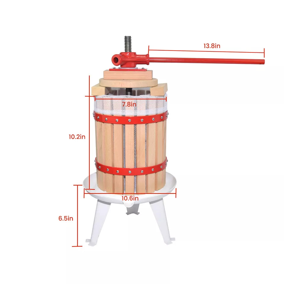 1.6 Gallon Fruit, Cider and Wine Press