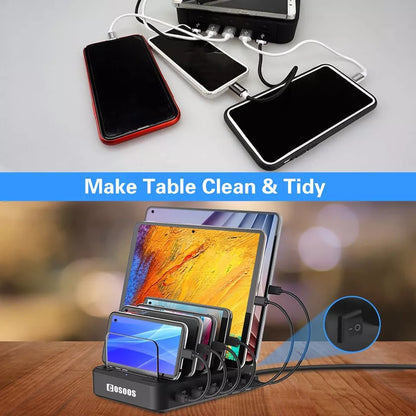 8 Device Quick Charging Station by Sharper Image
