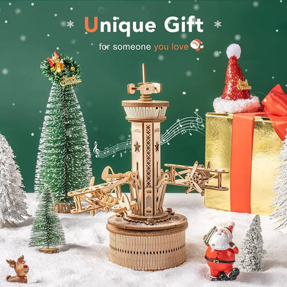 3D Wooden Puzzle Music Box