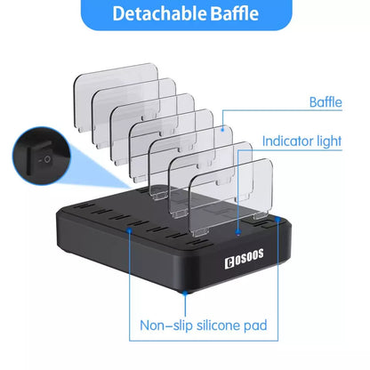 8 Device Quick Charging Station by Sharper Image