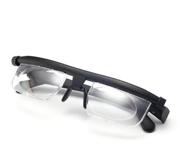 Adjustable focus glasses dial adjustment reading distance computer vision multi-purpose eyeglasses