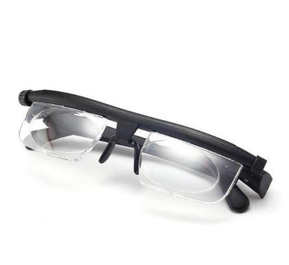Adjustable focus glasses dial adjustment reading distance computer vision multi-purpose eyeglasses