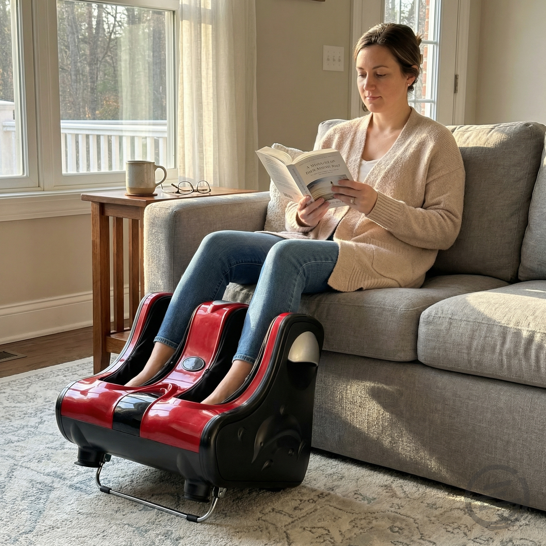 SoleSoothe customer using product at home